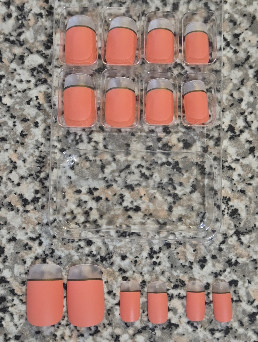 Coral Matte Press-On Nails - Stylish Orange-Toned Set